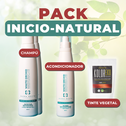 Pack Inicio Natural: Champú + Acondicionador + Tinte vegetal