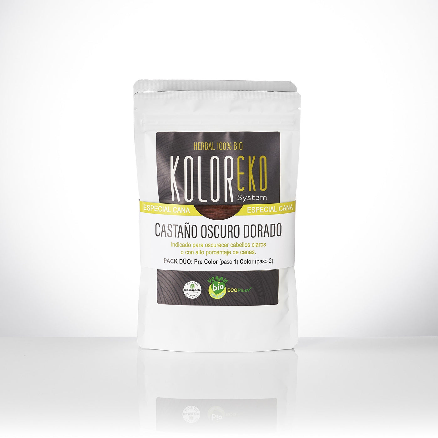 Tinte DUO Castaño Oscuro Dorado + Pre-Color Dorado (Especial Canas)
